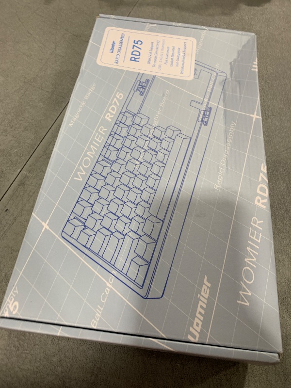 Photo 1 of Womier RD75 Pro 75% Keyboard, Quick Release Wireless Aluminum Gaming Keyboard, QMK/VIA Tri-Mode Mechanical Key Board Custom Hot Swappable with RGB Creamy for Windows/Mac/PC-Milk White