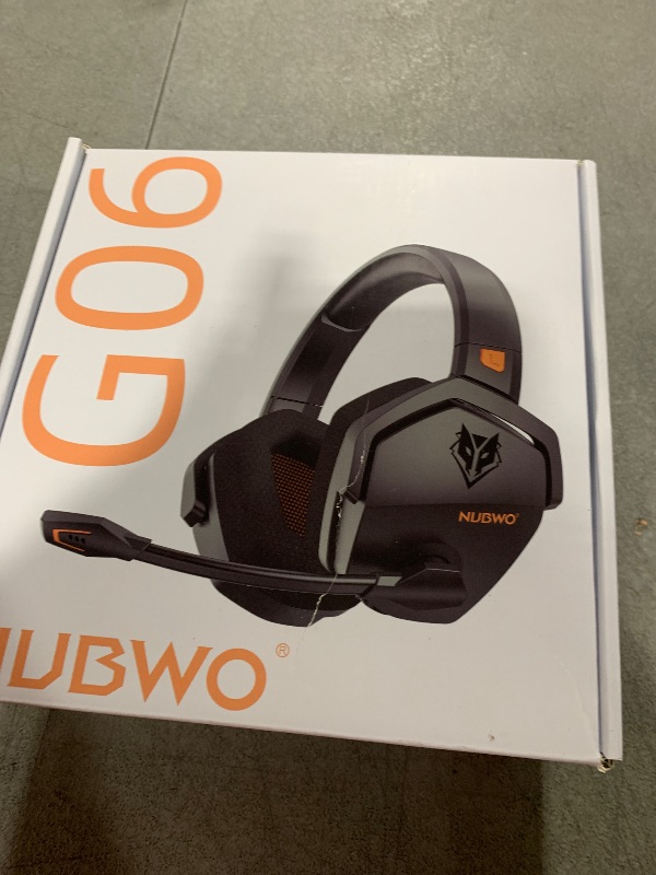 Photo 1 of NUBWO G06 Dual Wireless Gaming Headset with Microphone for PS5, PS4, PC - 23ms Low Latency Audio - 100-Hour of Playtime - 50mm Drivers (Black-Orange)