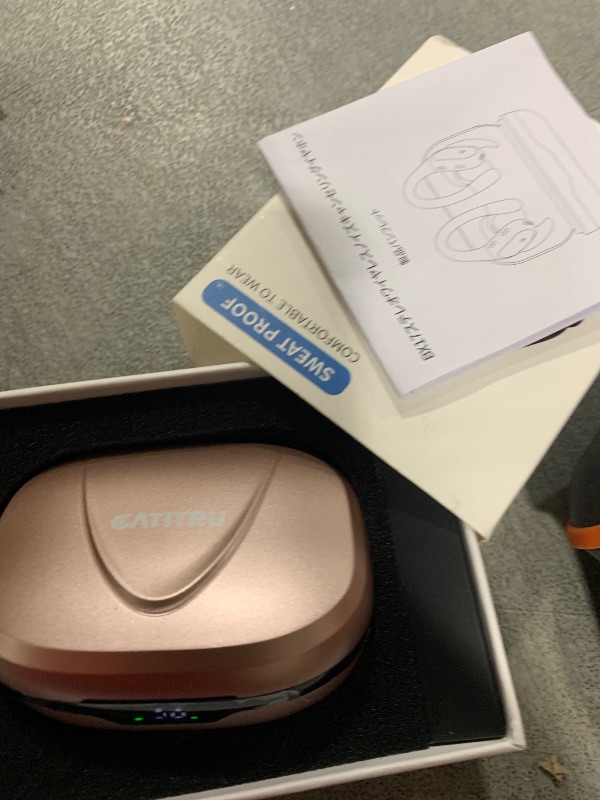 Photo 1 of Wireless Earbuds Bluetooth Headphones 80hrs Playback Ear Buds Power Display with Noise Canceling Mic Headsets for Sports/Workout/Running Rose Gold