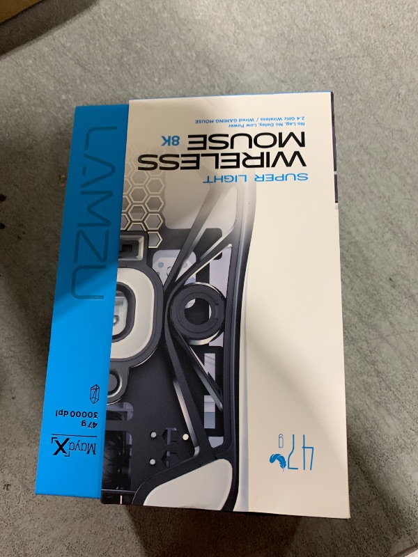 Photo 1 of Lamzu Maya X Wireless Gaming Mouse, Ultra Lightweight 47g, Optical Switch, Maximum 30000 DPI, Symmetrical, MCU Nordic 52840, Dust-Proof Encoder, PAW3950 Sensor(Larger Maya) (White)