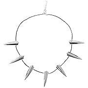 Photo 1 of Abitoncc Chic Silver plated Stainless Steel Necklace for Panther Cosplay New Wakanda King T'Challa Pendant Necklace Halloween Party