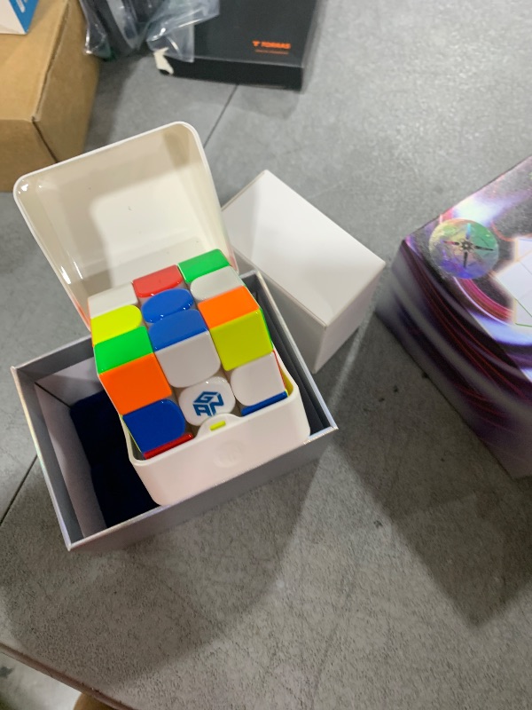 Photo 1 of GAN 15 Maglev Speed Cube 3x3, GAN Magnetic Cube Perfectly Combines Weight, Magnet and Structure, 58.6g Ultra-Lightweight, Brain Teasers Puzzle Cube for Kids Adults, Latest Flagship UV Coated