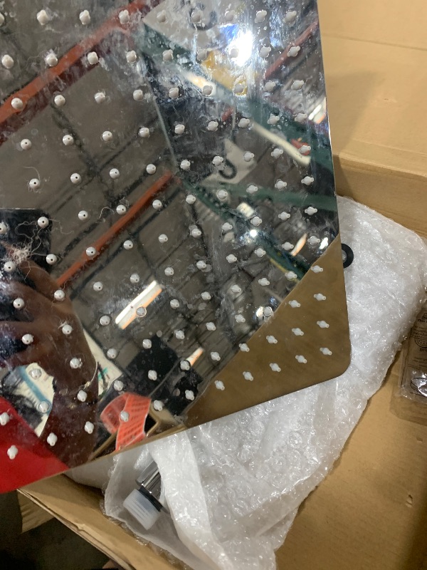 Photo 1 of Hibbent All Metal 12'' Dual Filtered Rainfall Shower Head Combo, High Pressure Handheld Shower Head with 16'' Adjustable Arc Extension Arm, 20 Stage Shower Filter, 10-spray, 71'' Shower Hose, Chrome