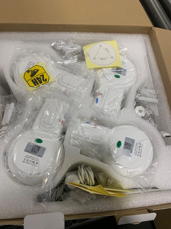 Photo 1 of Cinnado 2K Cameras for Home Security-2.4G WiFi Outdoor Camera Wireless Solar/Battery Powered, 360° Viewing, Human Detection, Color Night Vision, Cloud/SD Storage B6 (B6-White-4pack-2.4G)