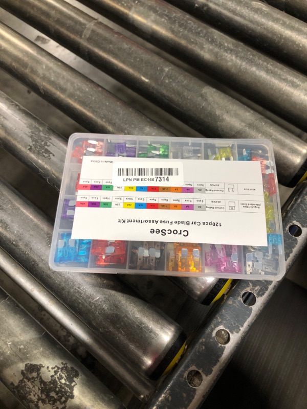 Photo 1 of CrocSee 120 Pieces - Car Fuses Assortment Kit, Blade-Type Automotive Fuses - Standard & Mini Size (2A/3A/5A/7.5A/10A/15A/ 20A/25A/30A/35A/40A), Replacement Fuses for Car/RV/Truck/Motorcycle/Boat