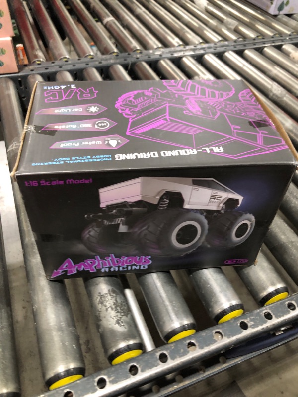 Photo 1 of WayEee RC Truck Car Kids Toys for Ages 6+, Remote Control Car Waterproof Monster Truck, Amphibious 4WD All Terrain Off-Road Pickup, 1:16 Scale, 2.4GHZ Vehicles, Boys Christmas Kids Birthday Gift