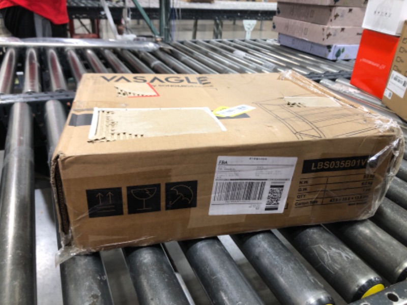 Photo 1 of VASAGLE Shoe Rack, 4-Tier Shoe Storage Organizer for Entryway and Closet, Holds 9-12 Pairs of Shoes, 3 Fabric Shelves, Steel Frame, Industrial, Rustic Brown and Black ULBS035B01