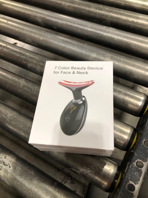 Photo 1 of MCSYPOAL 7-in-1 Deplux Face Neck Massager for Skin Care at Home, Facial Massager Glossy Black