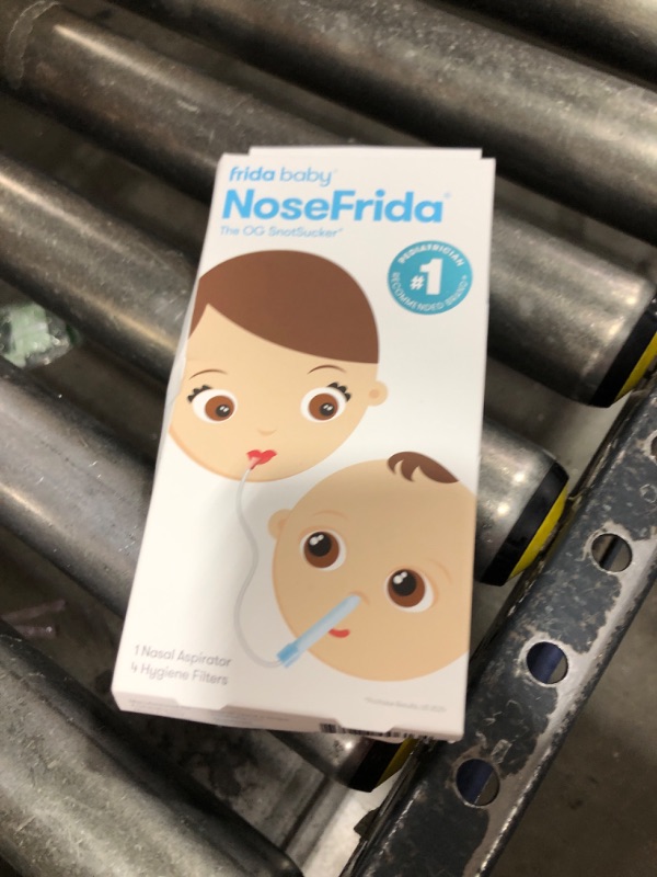 Photo 1 of Frida Baby NoseFrida SnotSucker for Baby, Nasal Aspirator for Baby, Nose Sucker, Nasal Aspirator for Allergy Relief + Congestion Relief with 24 Extra Hygiene Filters, FSA/HSA Eligible