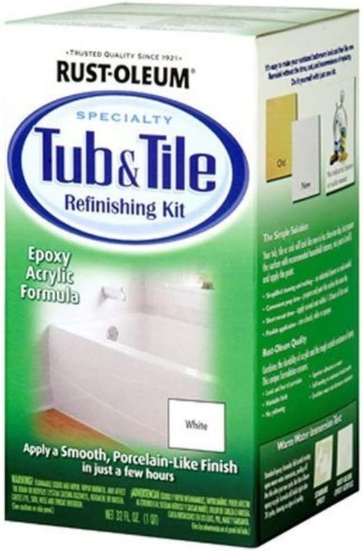 Photo 1 of Rust-Oleum 7860519 Tub And Tile Refinishing 2-Part Kit, White 32 Fl Oz (Pack of 1)