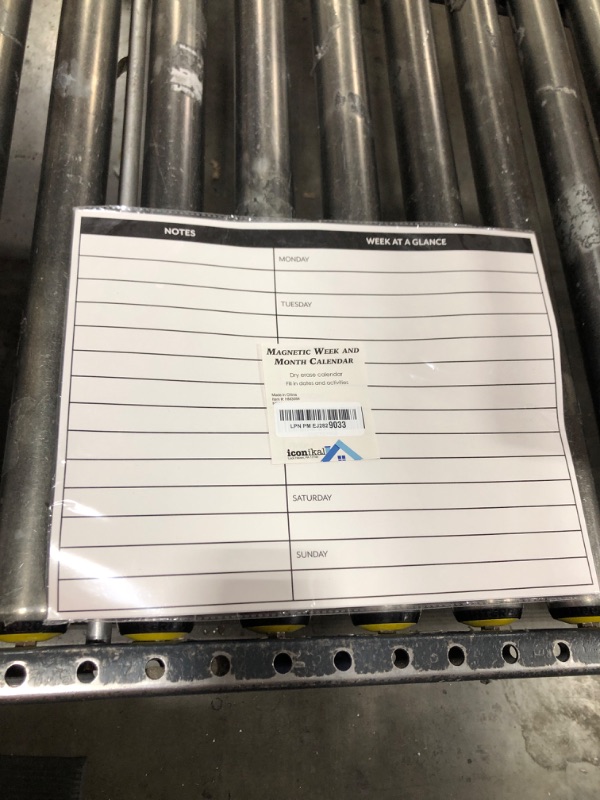 Photo 1 of Iconikal Magnetic Monday Start Calendar Dry Erase Month and Week Planner, 14 x 11 inches, 2-Pack Set
