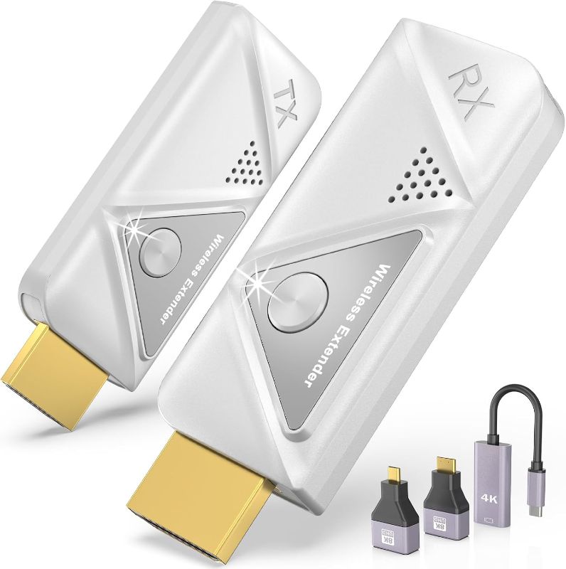 Photo 1 of Wireless HDMI Transmitter and Receiver 100ft/30m,4K Decode 1080P Output Wireless HDMI Extender,2.4G/5G Plug&Play HDMI Wireless,for Streaming Video and Audio to Monitor from Laptop/TV Box
