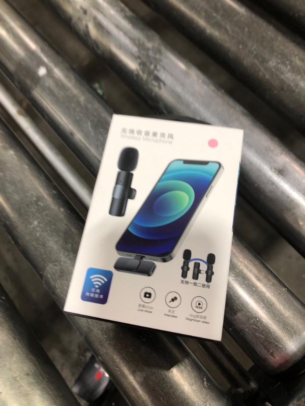 Photo 1 of Pink Wireless Lavalier Microphone for iPhone - Plug Play Clip on Shirt Lapel Mini Mic for TikTok YouTube Facebook Live Stream Vlog Video Recording -No Need App/Bluetooth