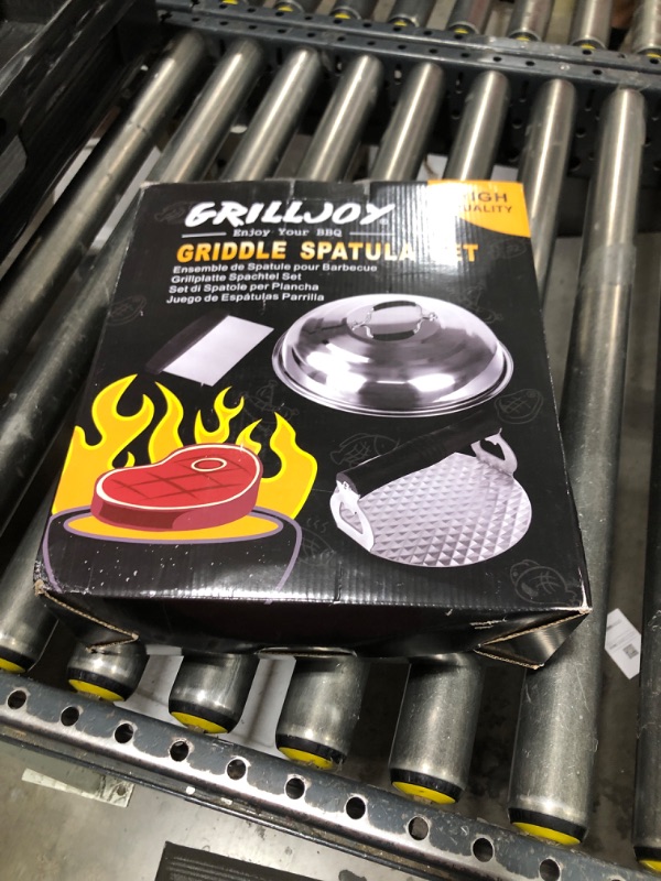 Photo 1 of grilljoy Professional Griddle Accessories Kit Set with Smash Burger Press - Extra Thick Grill Spatula, Turner, Flipper - 28PCS Flat Top Grill Tools Kit for Outdoor Barbecue Teppanyaki Camping Cooking
