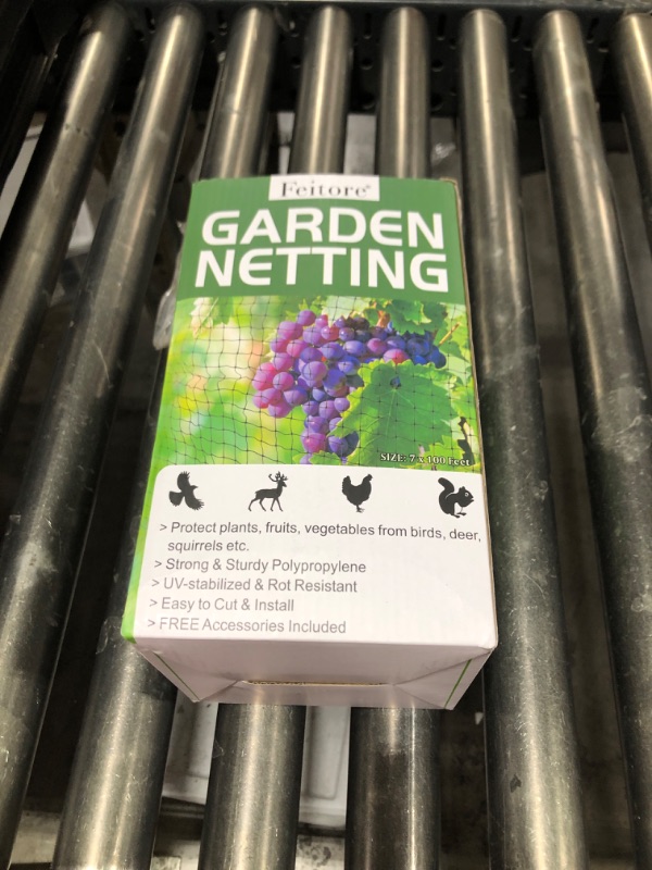 Photo 1 of Feitore Deer Fence Netting, 7 x 100 Feet Anti Bird Deer Protection Net Reusable Protective Garden Netting for Plants Fruit Trees Vegetables Against Birds and Other Animals