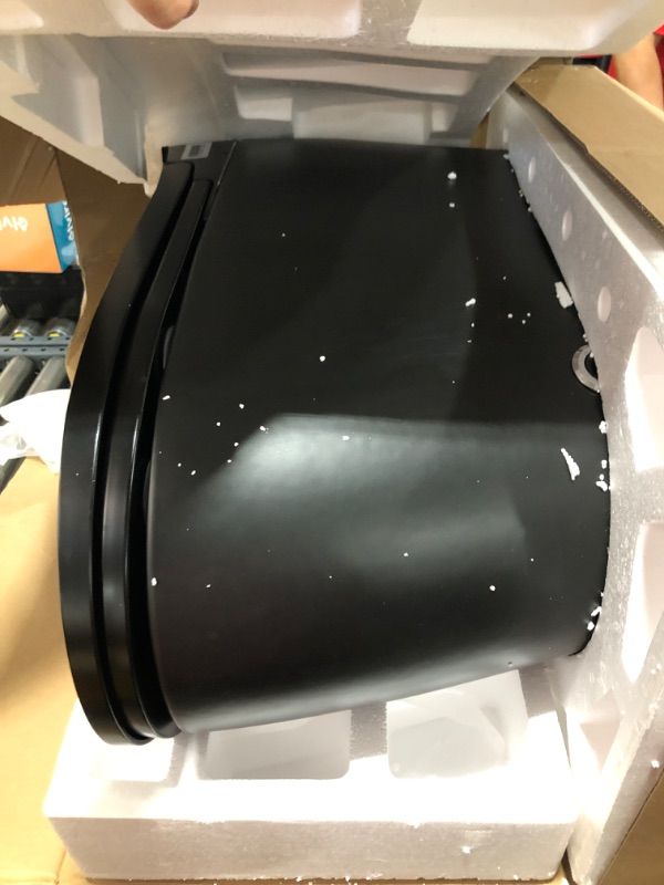 Photo 1 of Swiss Madison Avancer One Piece Smart Toilet 1.28 GPF in Matte Black with Heated Bidet, Air Drying, Night Light, Foot Sensor