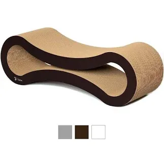 Photo 1 of Corrugated Cat Scratching Pad, Extra Thick 56cm Length Cat Scratcher Lounge Two Sides for Household (Light)
