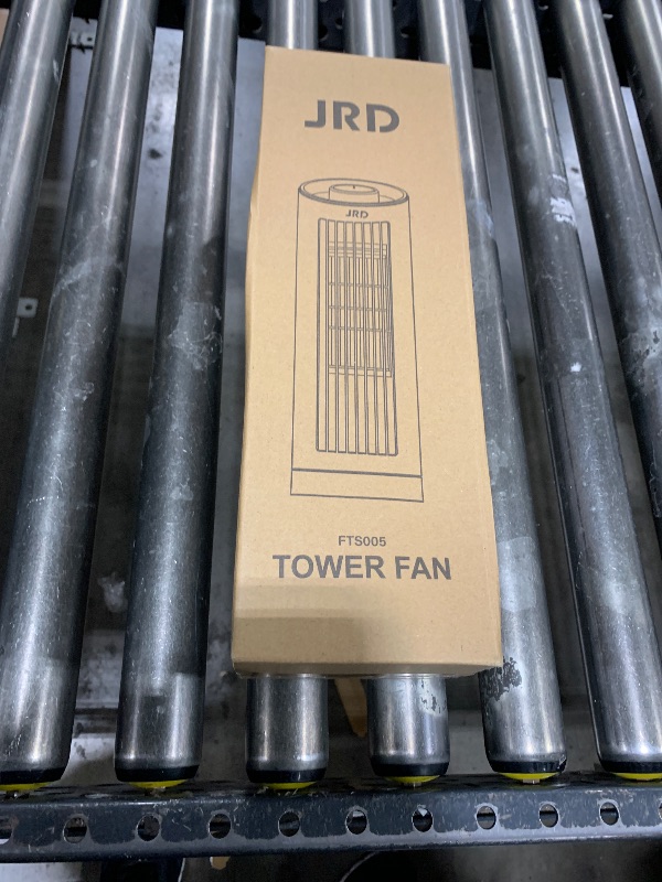 Photo 1 of JRD 13'' Tower Fan with 80° Oscillating, 23ft/s Bladeless Desk Fan with 3 Speeds, Quiet Operation, Compact & Portable Table Fan for Bedroom Home Office Desktop