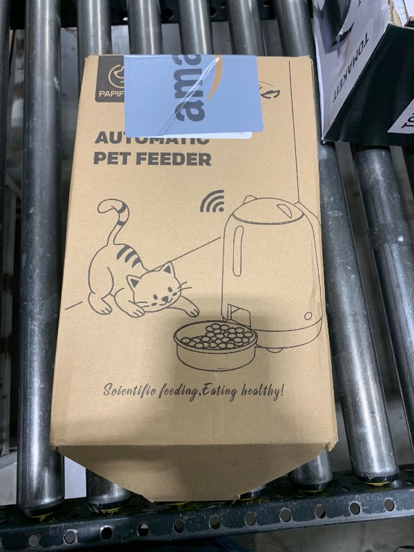 Photo 1 of PAPIFEED Smart Automatic Dual Power WiFi Cat Feeder - Moisture-Proof Freshness Design, 3L Capacity (Grey)
