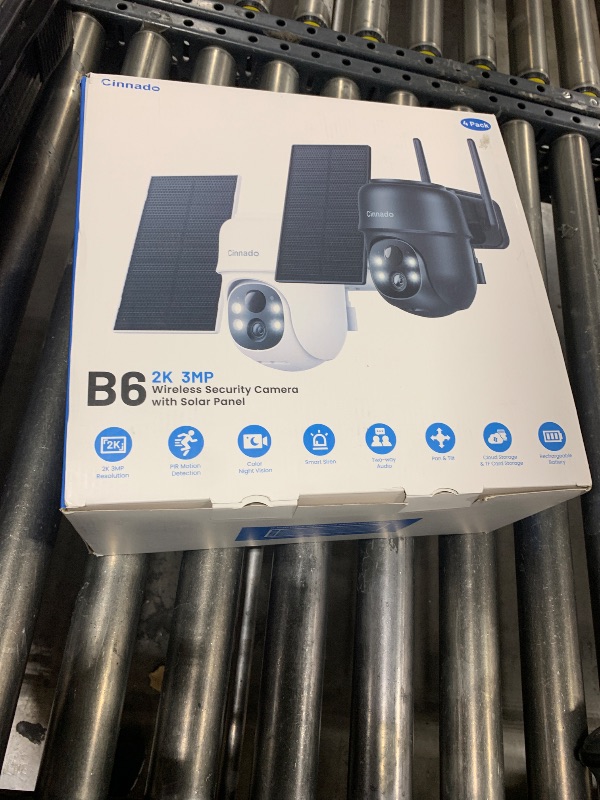Photo 1 of Cinnado 2K Cameras for Home Security-2.4G WiFi Outdoor Camera Wireless Solar/Battery Powered, 360° Viewing, Human Detection, Color Night Vision, Cloud/SD Storage B6 (B6-White-4pack-2.4G)