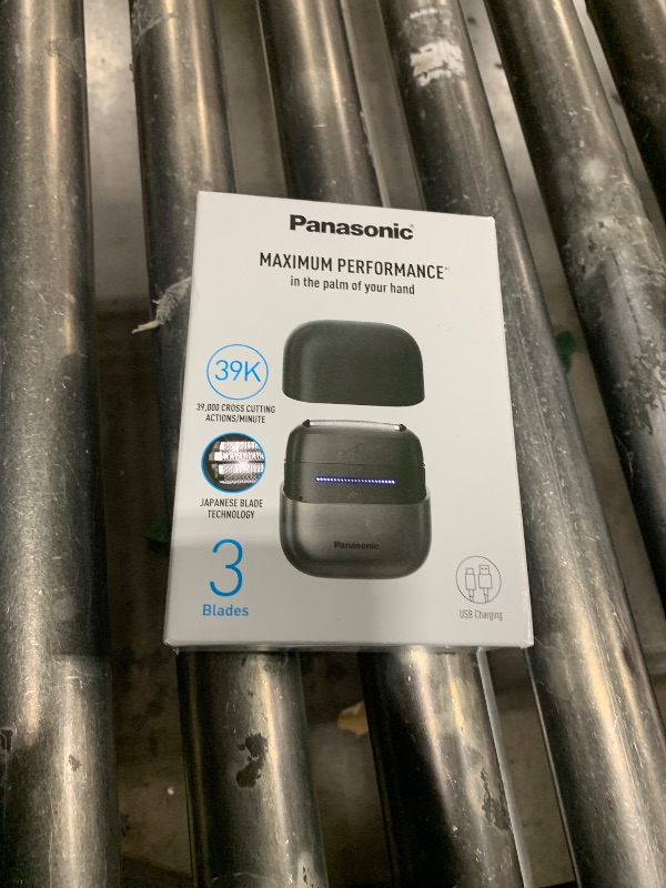 Photo 1 of Panasonic Swipe Right Travel Shaver for Men, Portable Electric Razor with USB-C Charging, 3-Blade Cutting System and Beard Sensor Technology, Wet/Dry Use - ES-CM3A-K