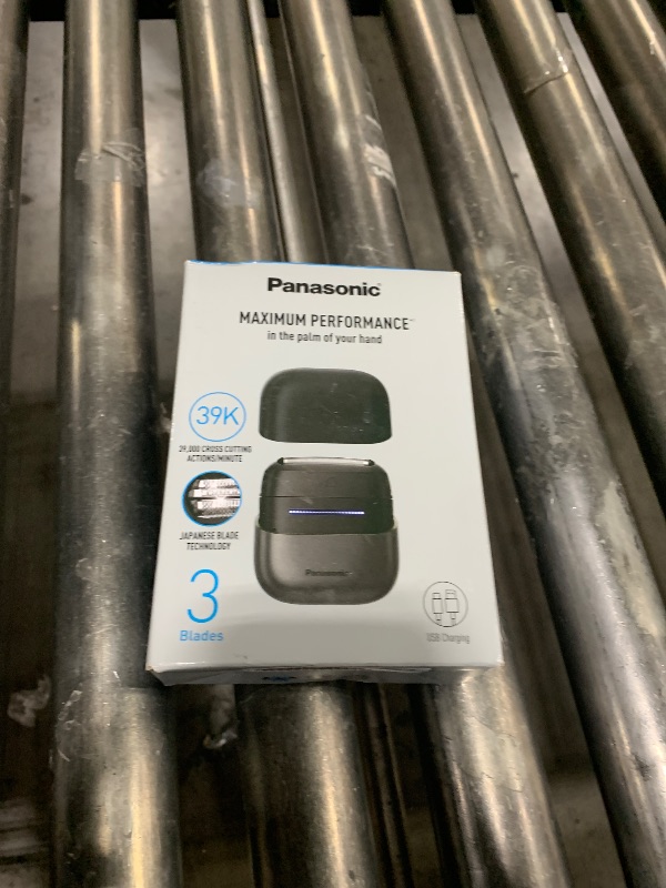 Photo 1 of Panasonic Swipe Right Travel Shaver for Men, Portable Electric Razor with USB-C Charging, 3-Blade Cutting System and Beard Sensor Technology, Wet/Dry Use - ES-CM3A-K