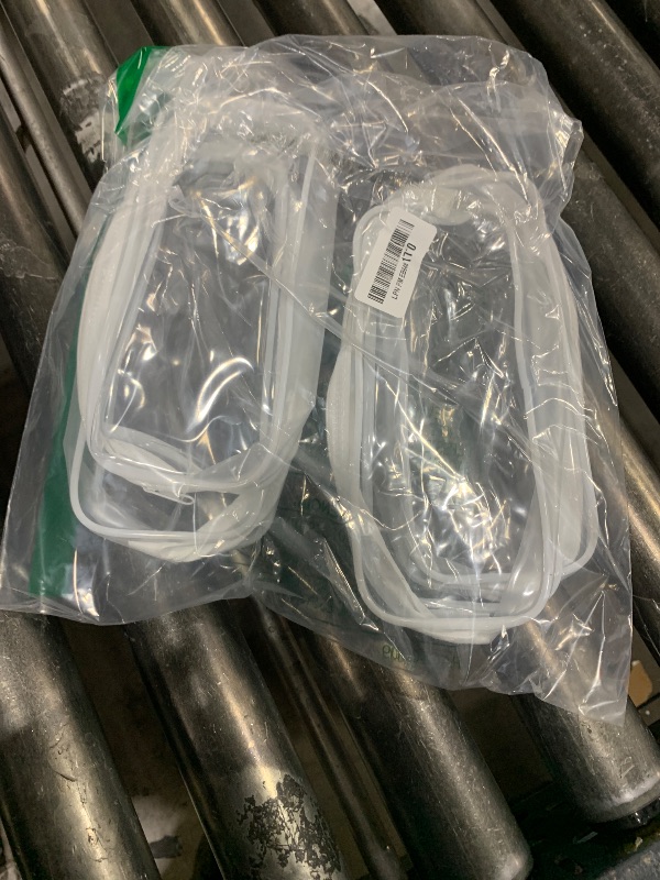 Photo 1 of Tatuo 4 Pieces White Clear PVC Big Capacity Zipper Pencil Bag, Pen Pencil Case Makeup Pouch