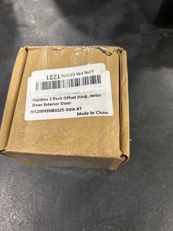 Photo 1 of Haidms 3 Pack Offset Hinges 3.5 Inch Satin Nickel Swing Clear Offset Door Hinge with 1/4'' Radius Corner for Heavy Duty Exterior Interior Doors