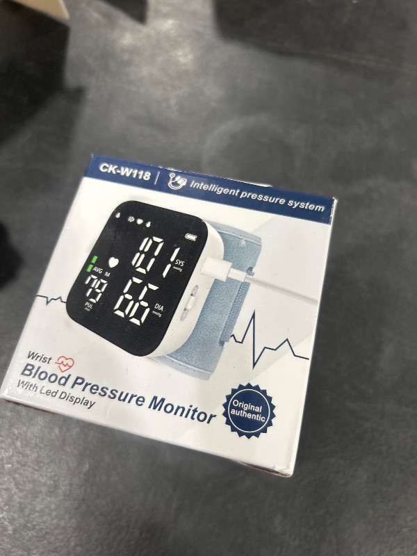 Photo 1 of BTYOLFUP Wrist Blood Pressure Monitor for Home Use Automatic BP Cuff Rechargeable Blood Pressure Machine with LED Backlit Display, Voice Broadcast, Dual 90 Memory Storage with Protective Case