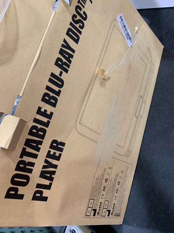 Photo 1 of 17.6" Portable Blu Ray DVD Player with 15.4" Screen, HDMI Input/Output, Sync Screen, 5 Hours Playing Time, 1080P MP4 MKV Video, Surround Audio, USB SD