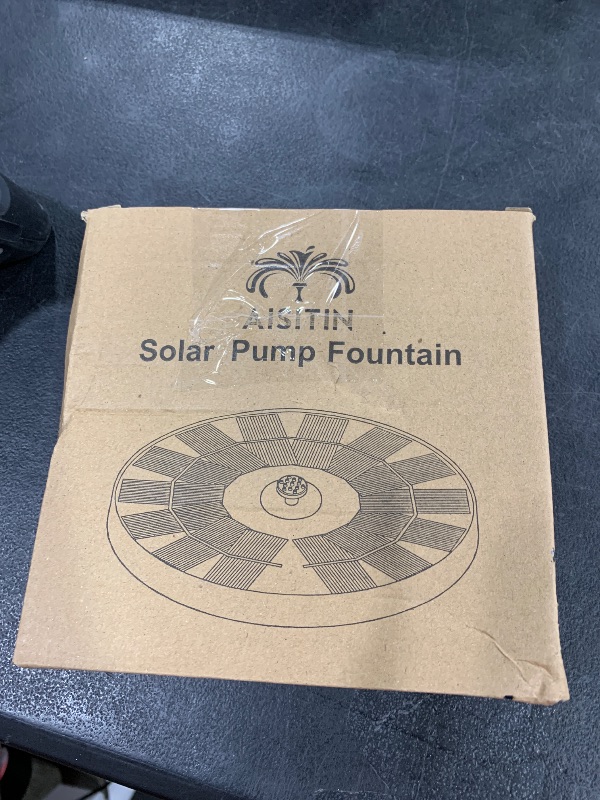 Photo 1 of AISITIN Solar Fountain Pump 2.5W, 6.7" Solar Powered Water Fountain Pump for Bird Bath, solar pump for fountain with 6 Nozzles for Garden, Ponds, Pool, Fish Tank, Outdoor and Aquarium