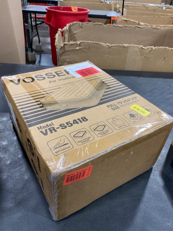 Photo 1 of VOSSER Air Mattress Full with Built in Pump,18''Inflatable Mattress of Upgraded Vertical Beams,Self Inflatable/Deflation Blow Up Mattress in 3 Mins,Flocked Top Airbed with Carry Bag for Home, Camping