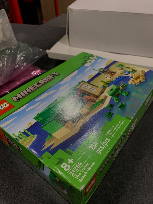 Photo 1 of LEGO Minecraft The Turtle Beach House Construction Toy, Minecraft House Building Set with Turtle Figures, Accessories, and Characters from The Game, Gift for 8 Year Old Gamers, Boys and Girls, 21254