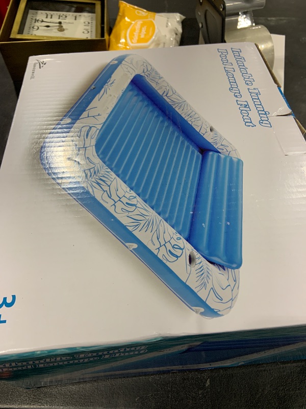 Photo 1 of Inflatable Tanning Pool Lounger Float - Jasonwell 4 in 1 Sun Tan Tub Sunbathing Pool Lounge Raft Floatie Toys Water Filled Tanning Bed Mat Pad for Adult Blow Up Kiddie Pool Kids Ball Pit Pool (XXL)