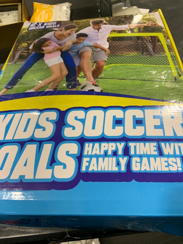Photo 1 of Kids Soccer Goals for Backyard Set of 2, 6x4 ft Portable Toddler Soccer Goal Training Equipment with Soccer Target, Ball, Cones, Soccer Net for Kids Age 3-5 6-8 8-12 10-12-14 Outdoor Sports Games Gift