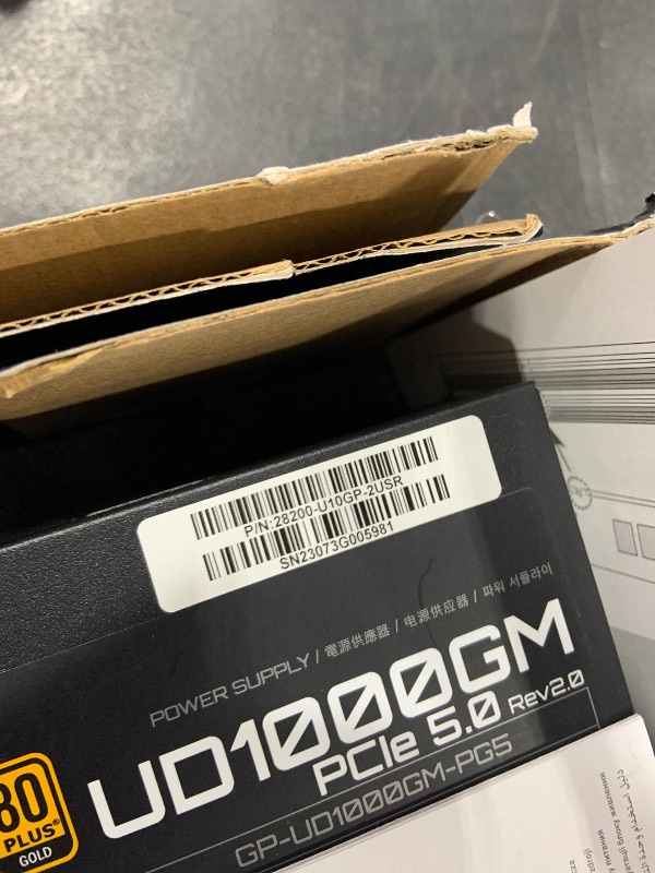 Photo 1 of GIGABYTE GP-UD1000GM PG5 Rev2.0 - PCIe5.0 Ready - ATX3.0 - 1000W 80 Plus Gold Certified - Fully Modular Power Supply
