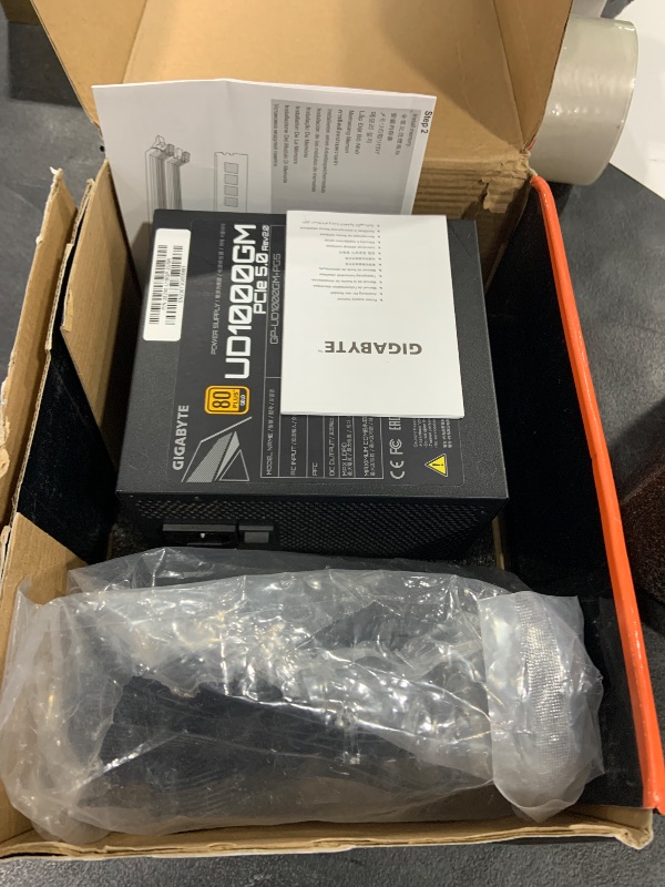Photo 1 of GIGABYTE GP-UD1000GM PG5 Rev2.0 - PCIe5.0 Ready - ATX3.0 - 1000W 80 Plus Gold Certified - Fully Modular Power Supply