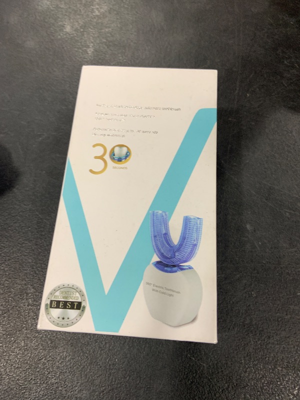 Photo 1 of Sani White Ultrasonic Toothbrush, Ortho Sparkle Sonic Glow Brush, 360 Brite Toothbrush Adult U Shaped Tooth Cleaner Teeth Whitening Light Electric Automatic Hands Free
