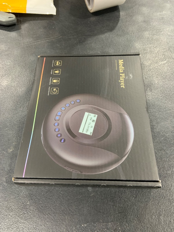 Photo 1 of ARAFUNA Portable CD Player Bluetooth with FM Radio, 2000mAh Rechargeable CD Player for Car with LCD Screen, Anti Shock Protection Compact Player with Headphone, AUX Cable