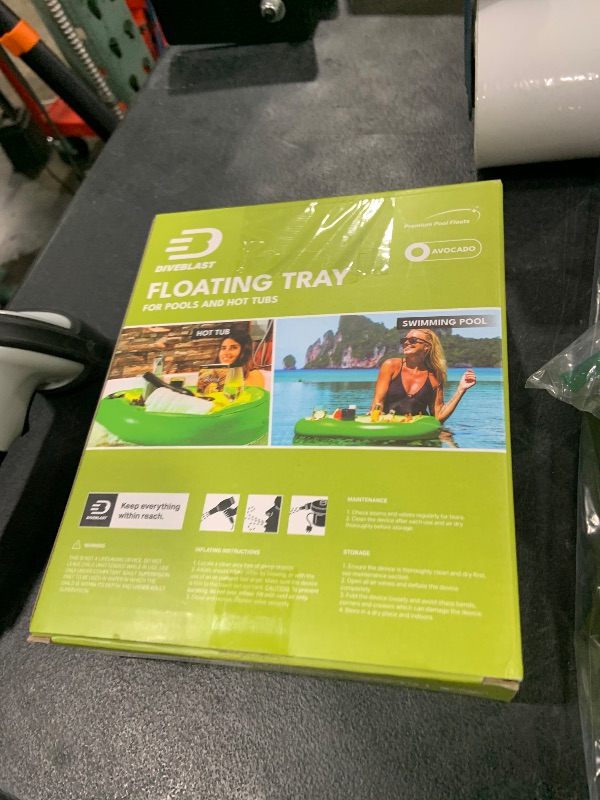 Photo 1 of DIVEBLAST: Avocado Floating Drink Holder for Pool, Hot Tub Accessories Fun - Holds Up to 50 LBS - Fun Swimming Pool Accessories for Dad, Cool and Unique Drink Floaties