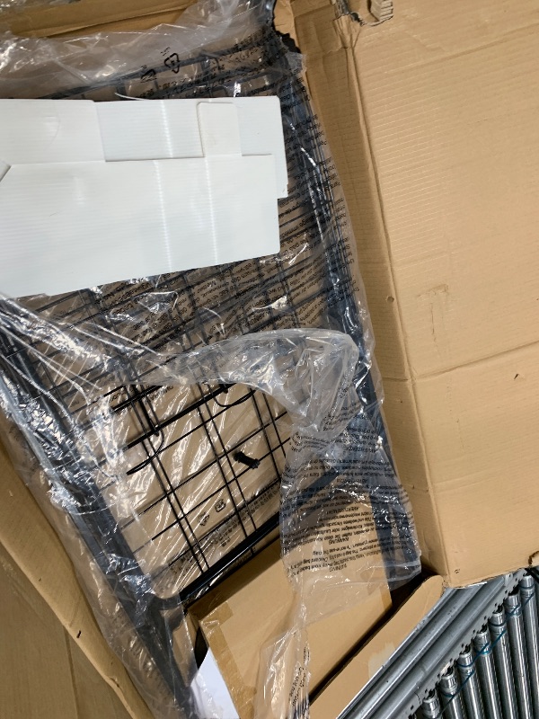 Photo 1 of Amazon Basics Foldable Shopping Utility Cart with 360-Degree Wheels, X-Large, Black