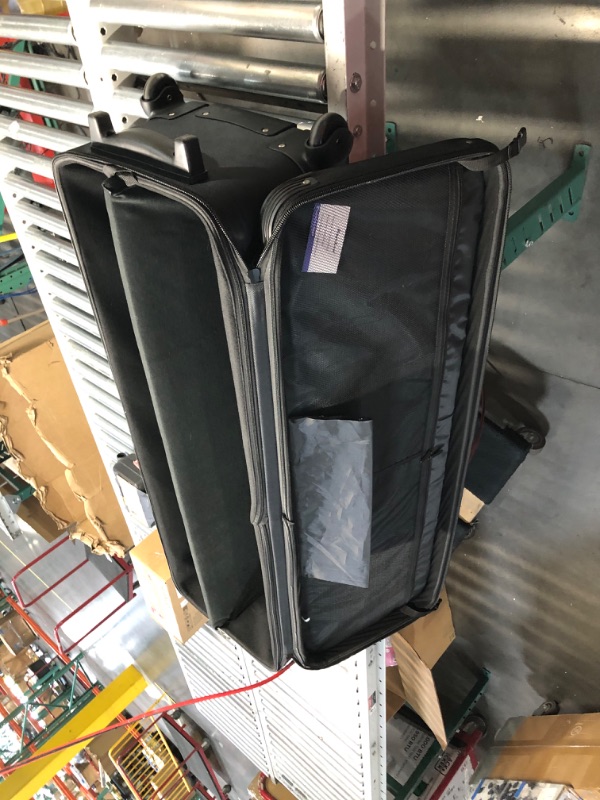 Photo 1 of ***MISSING PADDING - FRAME DAMAGED - PEELING FROM CASE - SEE PICTURES***
MagicLine Studio Trolley Case 47.2x15x13 inch/120x38x33 cm, Rolling Camera Case, Carrying Bag with Wheels for Photo Video Studio Gears, Light Stands, Tripods, Strobes and Studio Ligh