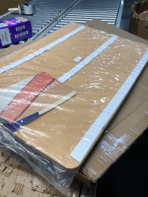 Photo 1 of **STOCK PHOTO FOR REFERENCE ONLY**
Large Bulletin Board - 48 x 36 Inches, Decorative Felt Pin Board for Wall - 4' x 3' Foldable Photo Display Board with Self-Adhesive Tape, Includes 20 Push Pins - Ginger Yellow