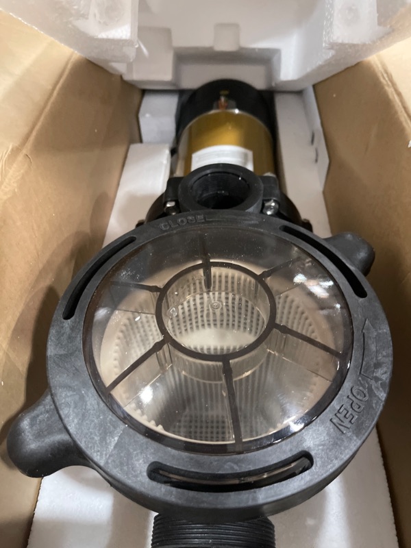 Photo 1 of Pool Pump, PureBy 2.0HP Energy Saving Two Speed In/Above Ground Pool Pump, 6840GPH Self-priming Swimming Pool Water Circulation Pumps with 1.25" & 1.5“ NPT Unions (2.0HP Two Speed 230V)