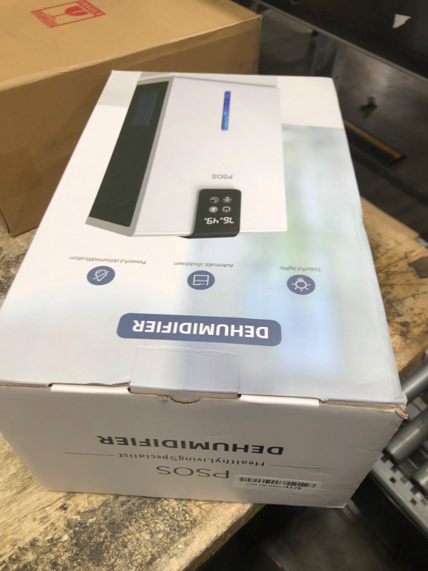 Photo 1 of Dehumidifier, Dehumidifier for Home, 120 OZ Water Tank, 1000 sq.ft Dehumidifiers for Bathroom, Bedroom, Basement with Auto Shut Off, Humidity Monitoring, 7 Colors LED Light, White