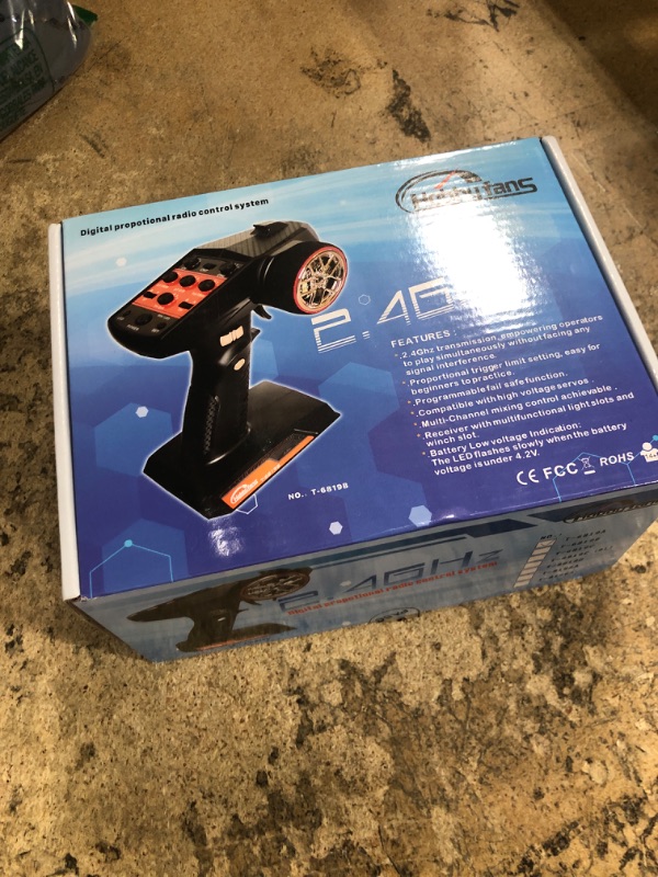 Photo 1 of Hobby Fans RC Radio System 4CH 2.4G RC Transmitter with Receiver and Lanyard Anti-Jamming Remote Controller for RC Car Crawler Boat