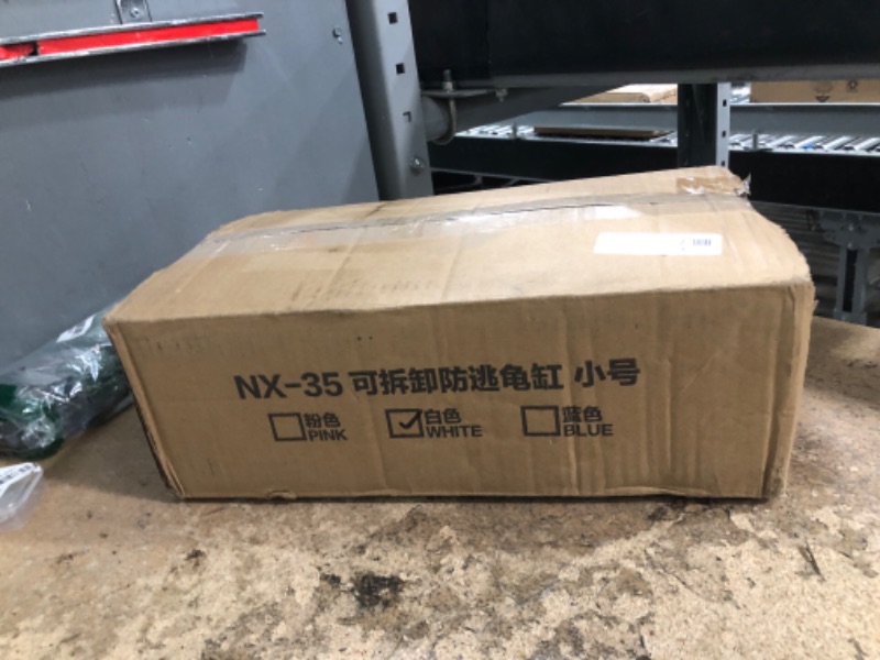 Photo 1 of Hamiledyi Small Turtle Tank Kit with Lid Acrylic Turtle Aquarium with Water Pump Basking Platform Bottom Drainage Multi-Function Area Turtle Habitat for Turtles Crabs Crayfish Tortoises