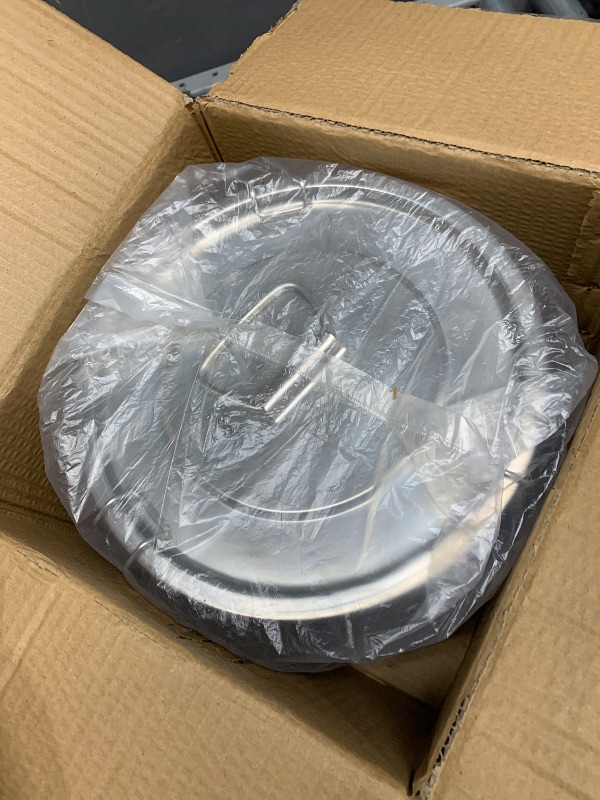 Photo 1 of UPGRADE 304 Stainless Steel Airtight Canister 3.2 Gal/405 Oz Stainless Steel Containers with Lids Sturdy Locking Clamp for Rice, Flour, Grain, Coffee Bean 304 Food Stainless Storage Containers (12L)