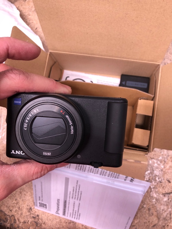 Photo 1 of Sony ZV-1 Digital Camera for Content Creators, Vlogging and YouTube with Flip Screen, Built-in Microphone, 4K HDR Video, Touchscreen Display, Live Video Streaming, Webcam