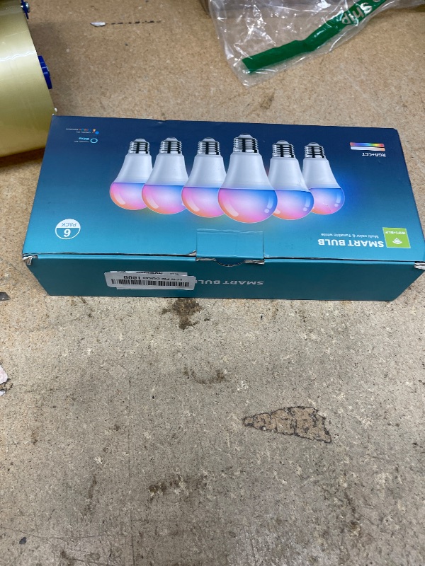Photo 1 of Smart Light Bulbs 6Pack with Remote, Color Changing Light Bulbs Work w/Alexa Google Home, 9W A19 E26 800LM Colored LED Bulb, 2.4GHz Only, 50+ DIY Scenes, App & Voice Control WiFi Light Bulbs